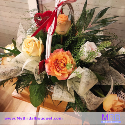 Tricolor Roses Basket